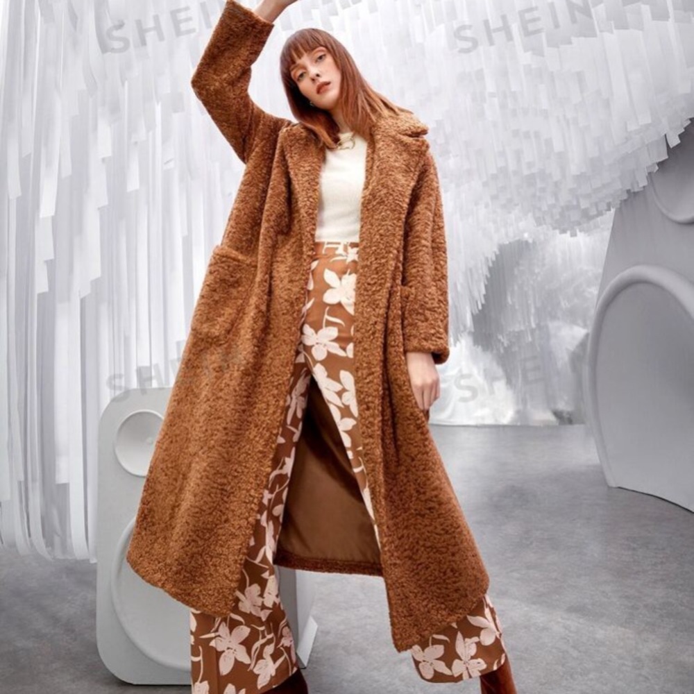 Never used shein teddy coat
